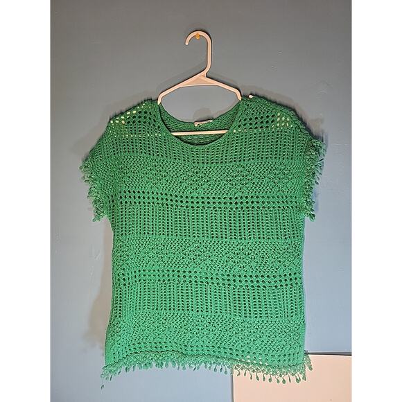 Chicos Vintage Y2K Green Knit Blouse Top Size Large - Picture 1 of 3